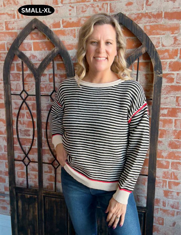 Won't Be Forgotten Striped Sweater