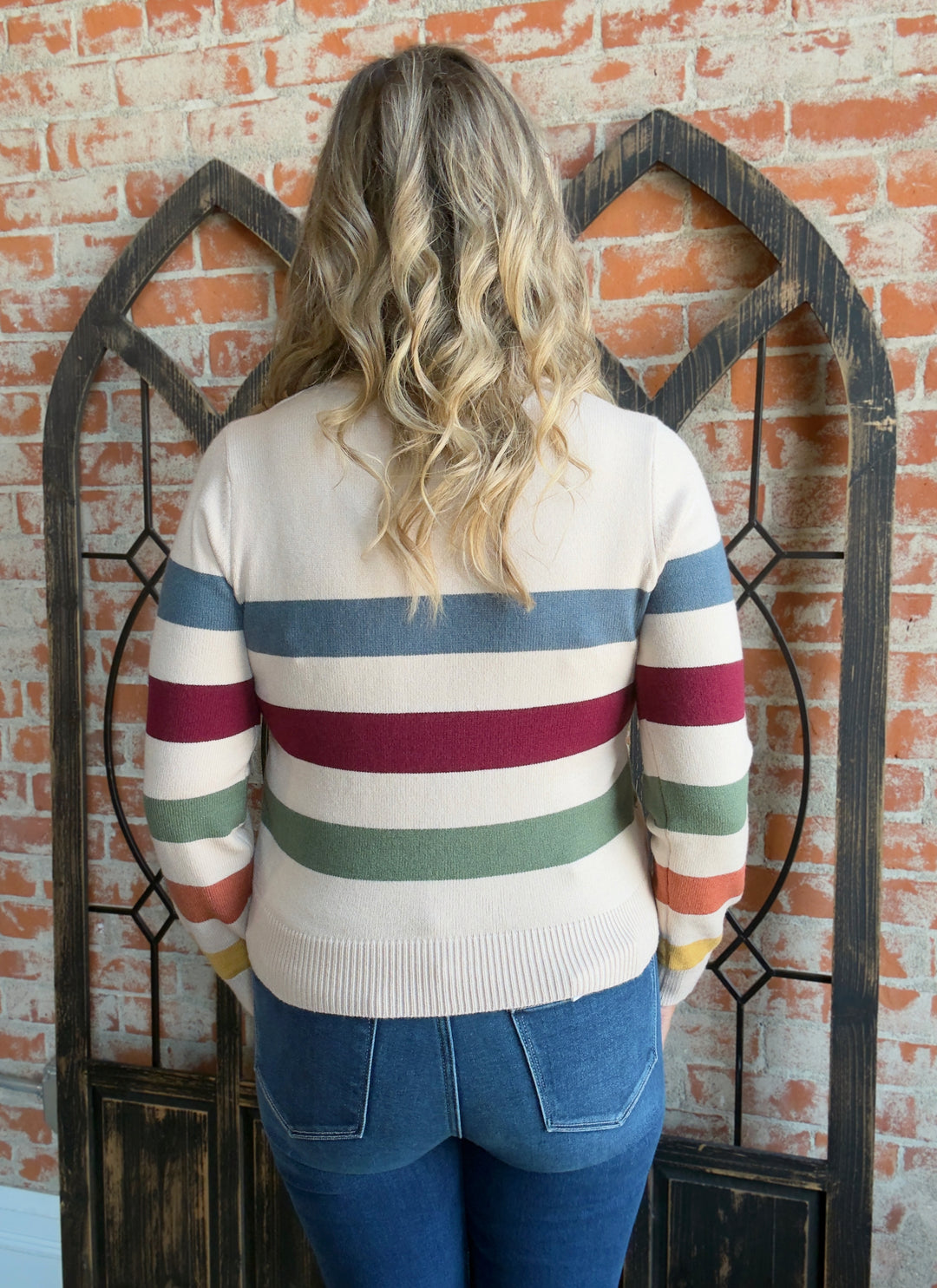 Enjoy The Ride Striped Sweater