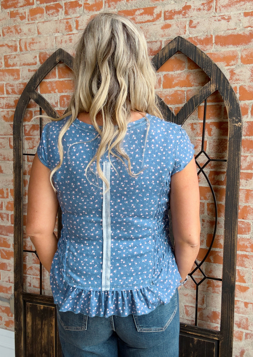 Let Your Feelings Show Floral Smocked Tee