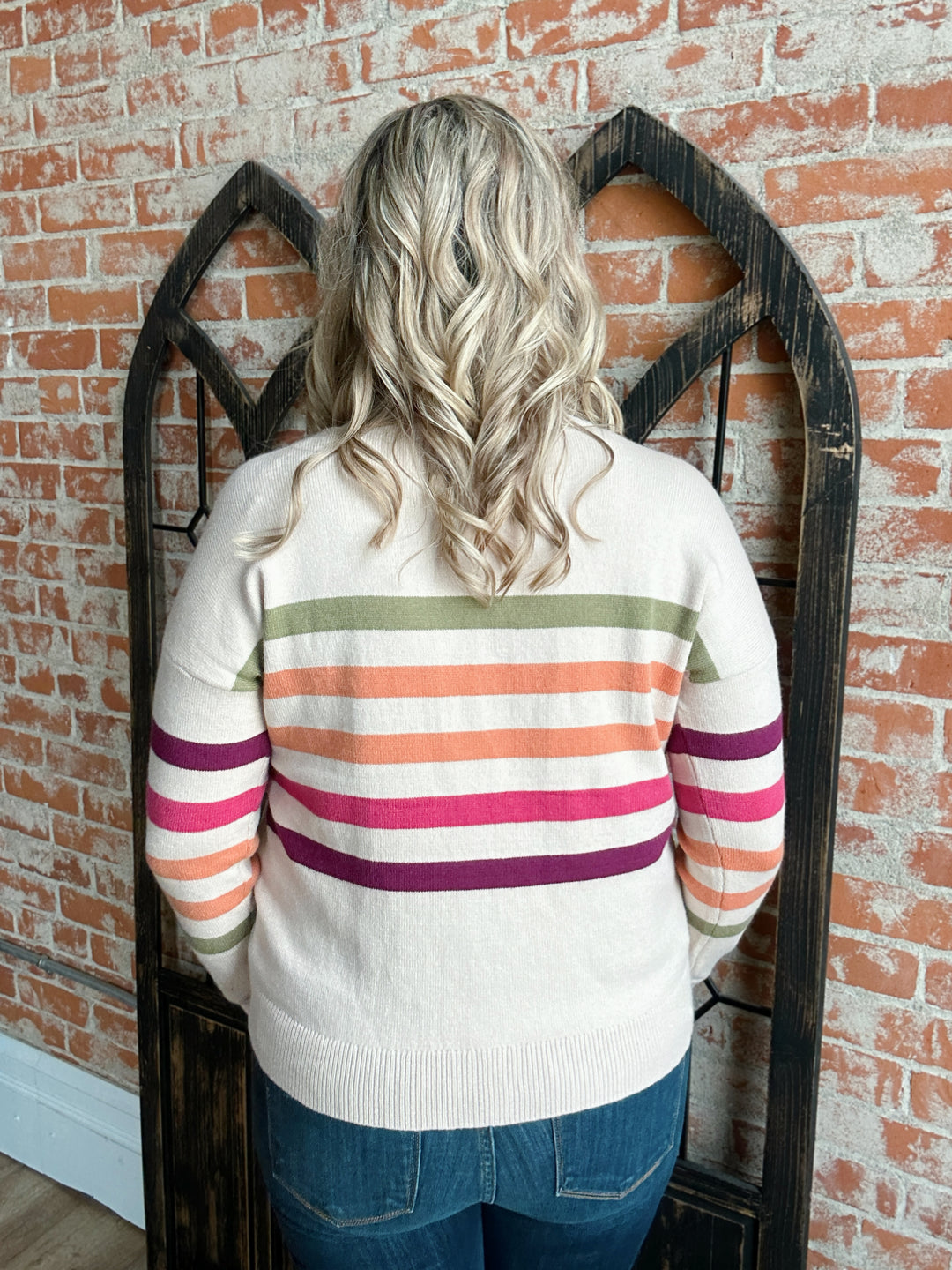 Happy To Be Here Striped Sweater-2 Colors