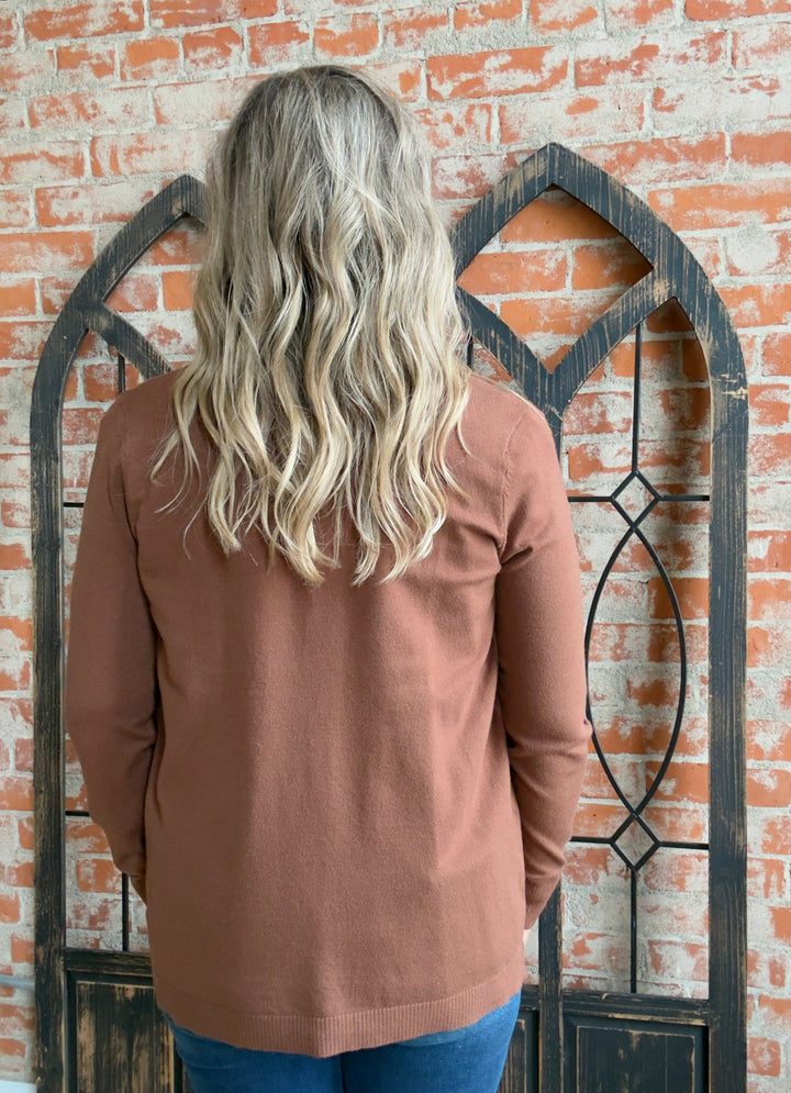 I See You Cardigan-Brown