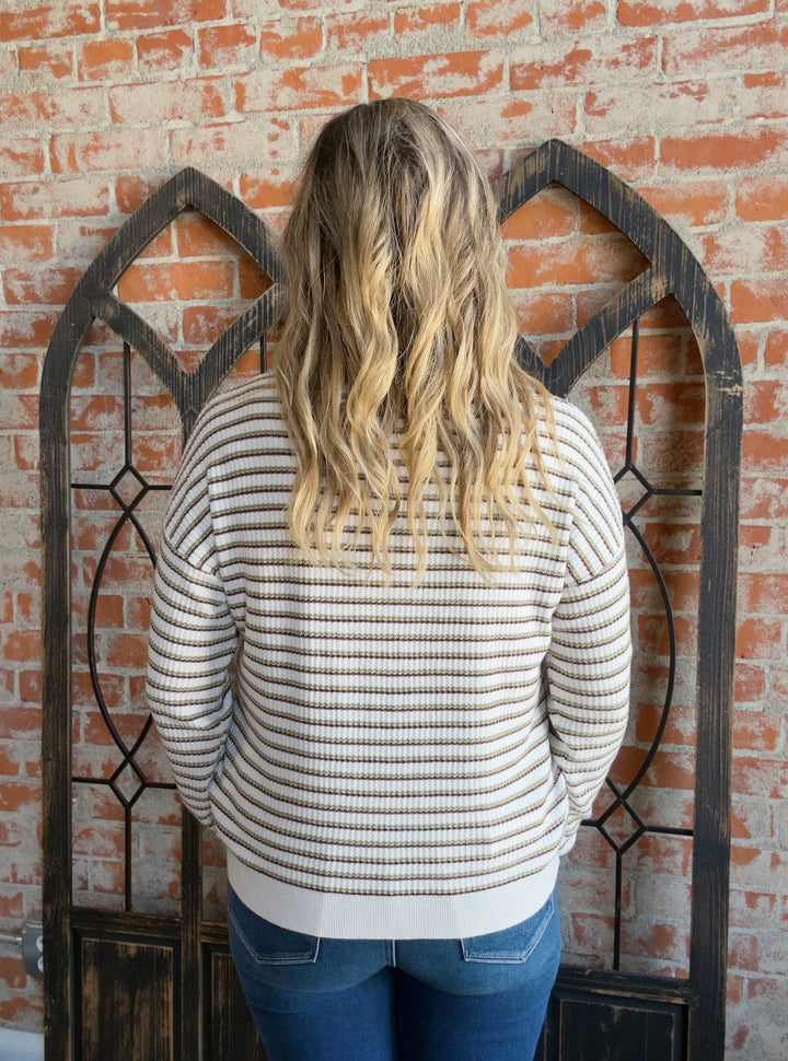 Nothing Else Matters Striped Waffle Knit