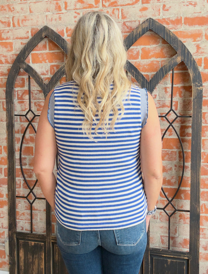 Close Enough Striped Tank
