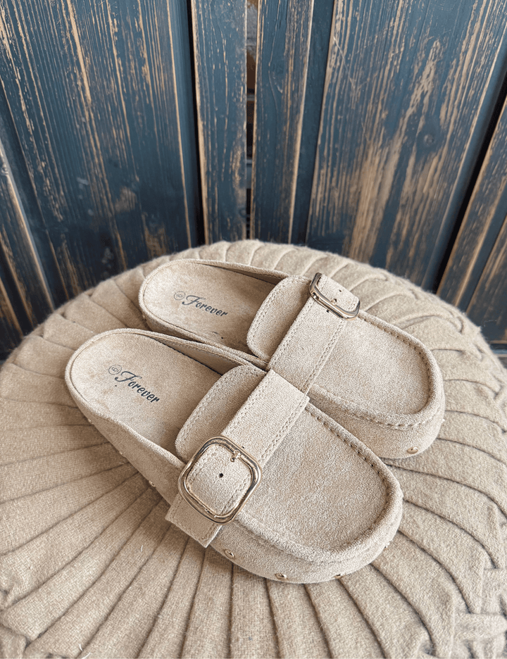 Boho Studded Buckle Clog
