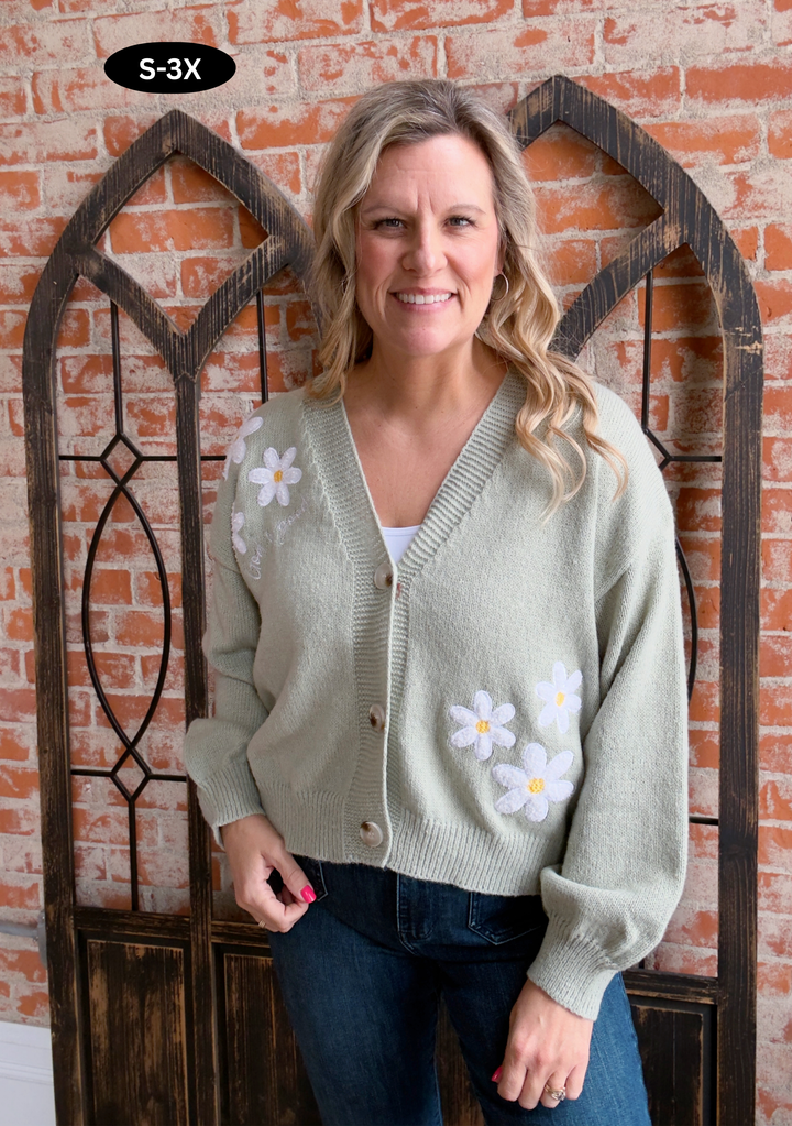 God Is Good Floral Cardigan