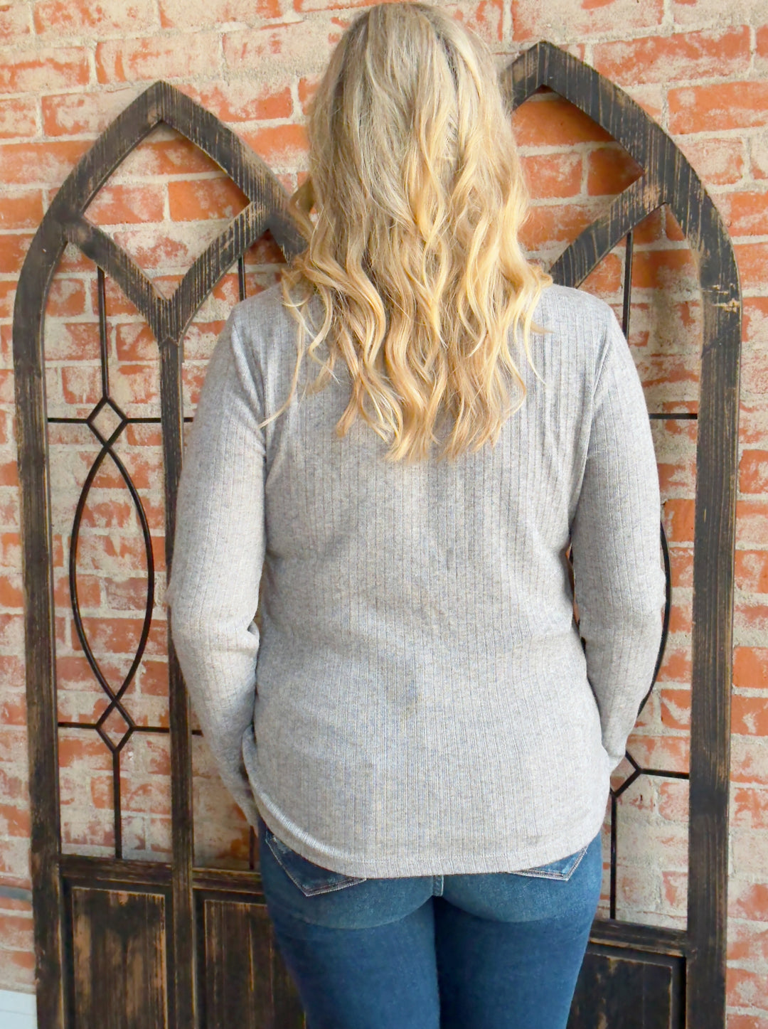 My Weakness Basic Long Sleeve-Grey