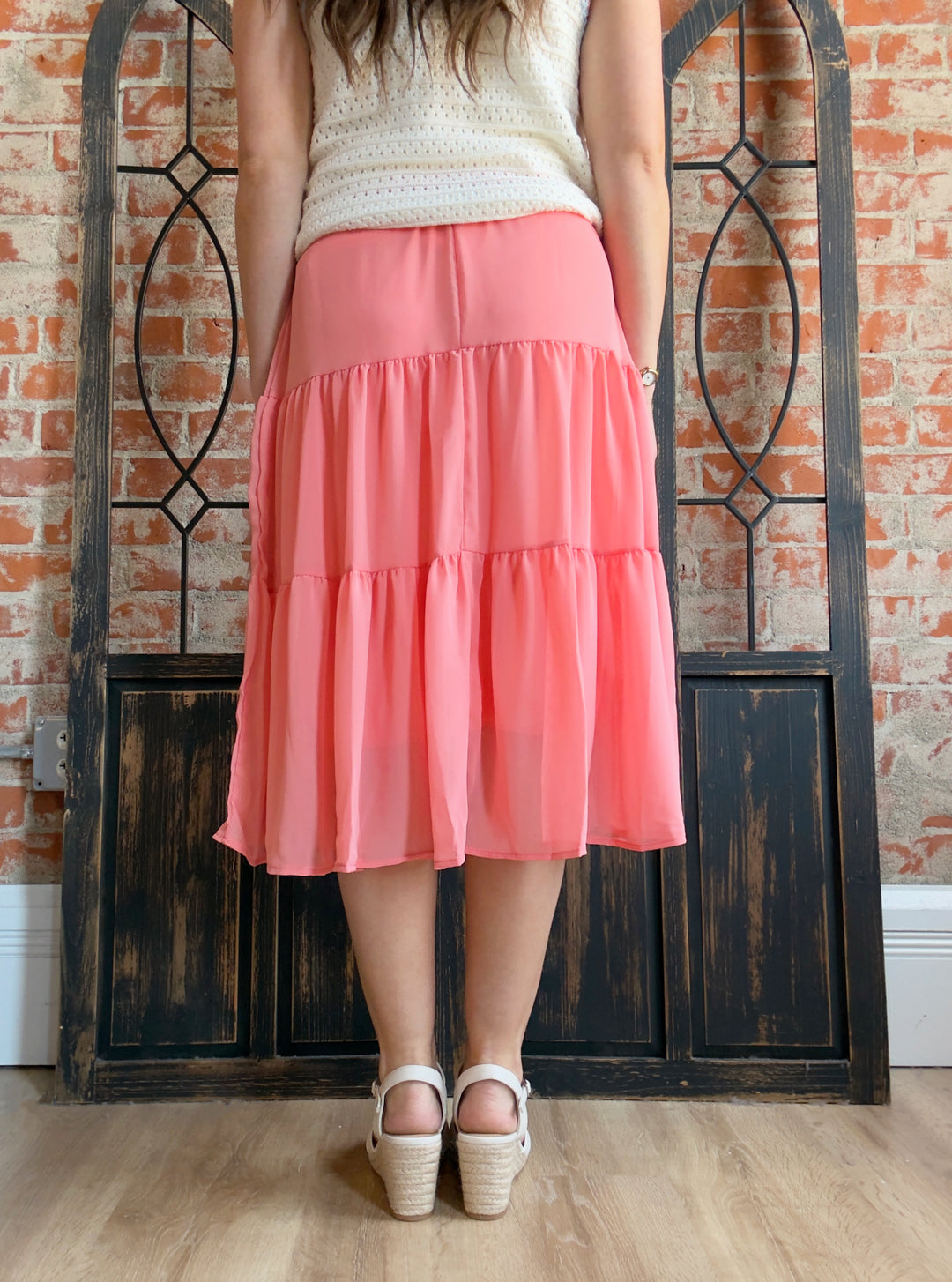 Sunday Mornings Skirt-Coral
