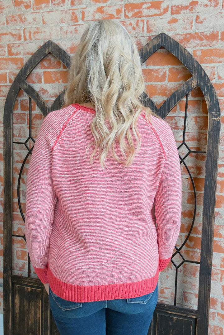 Best Is Yet To Come Chevron Stripe Sweater