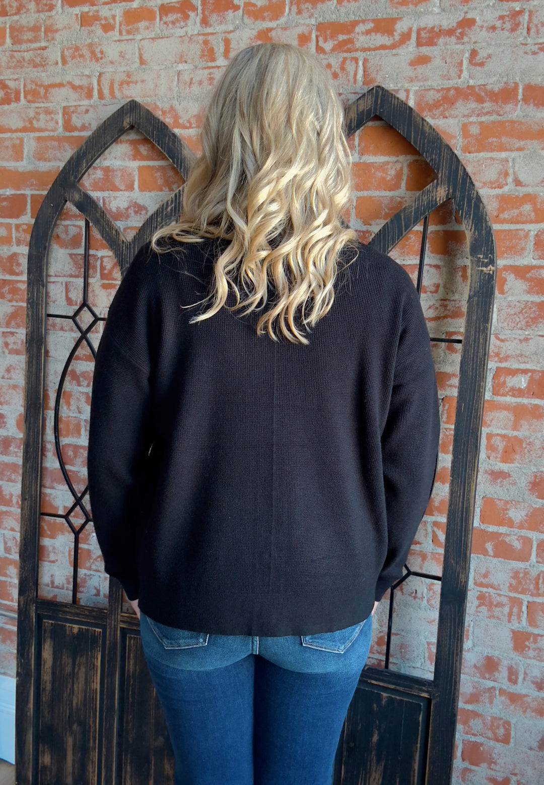 Never Too Late Cardigan-Black