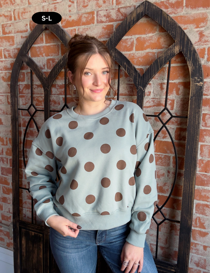 Learn To Dance Polka Dot Crewneck