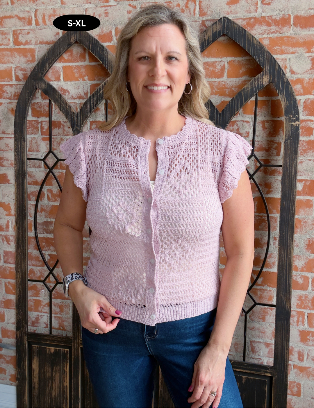 Pretty Moments Ruffle Sleeve Sweater