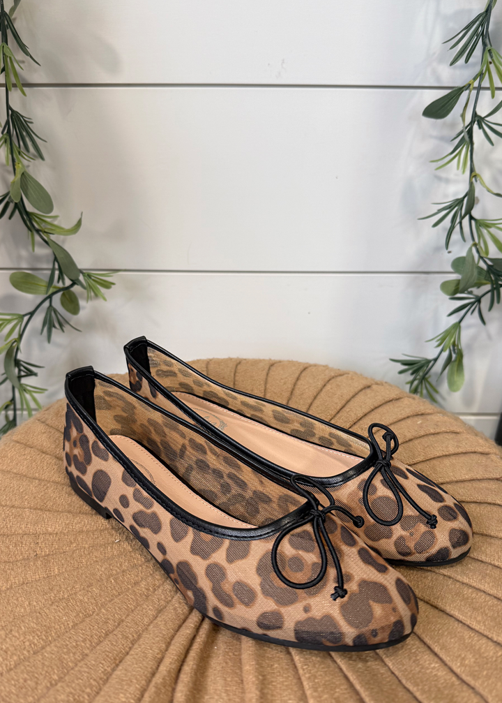 Leopard Mary Jane Flats