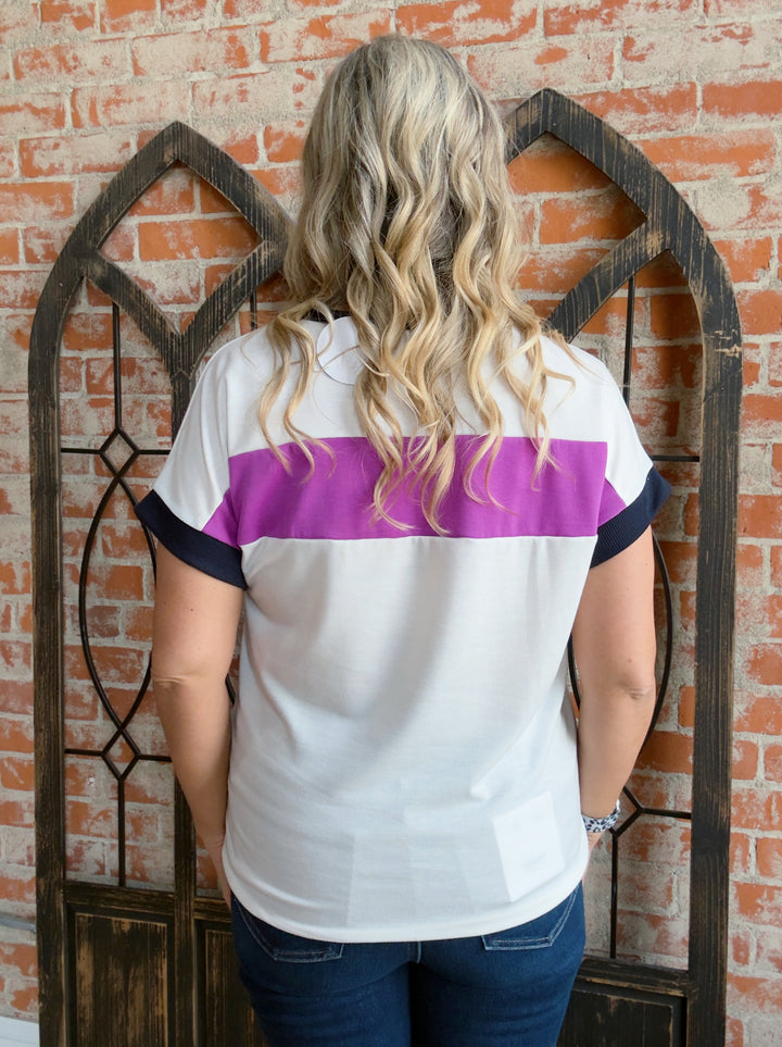 What A Time Color Block Tee