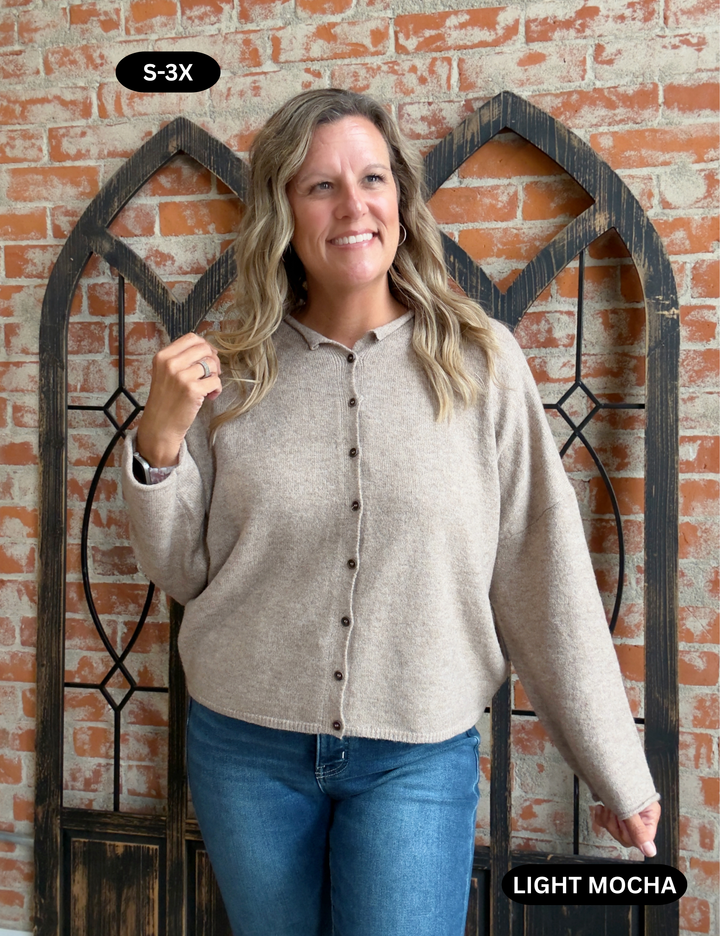 Always A Possibility Button Cardigan-3 Colors