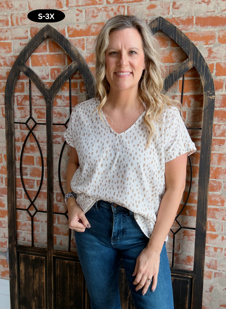 Get To Work Cheetah Blouse