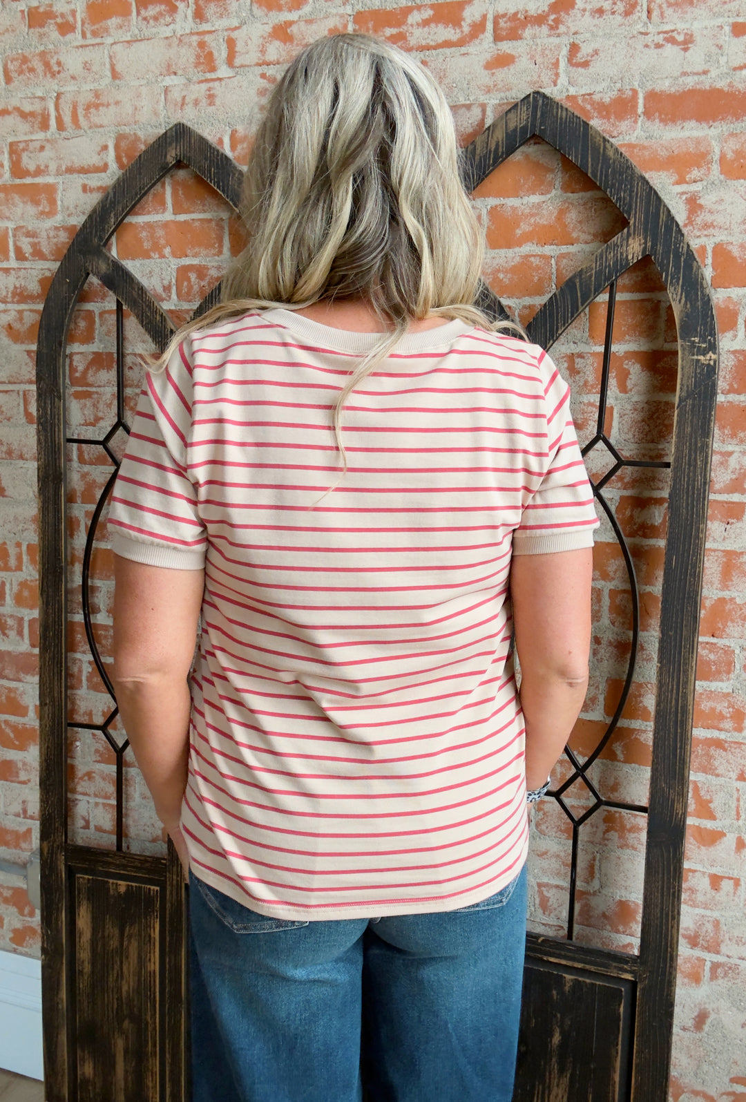 When You Get There Striped Tee