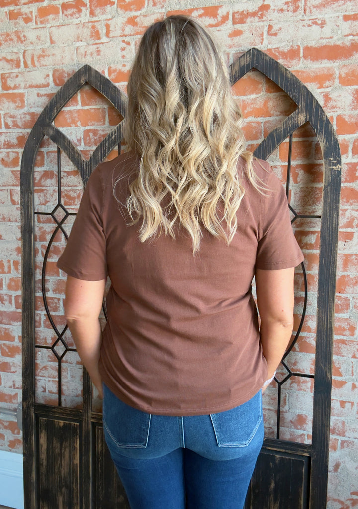 On My Time Basic Tee-Coffee Bean