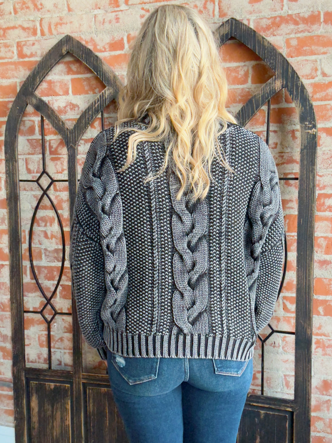 Twisted Intentions Cable Knit Sweater