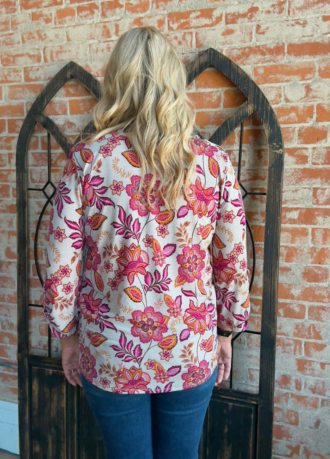 Fall Floral Petals Luxe 3/4 Sleeve