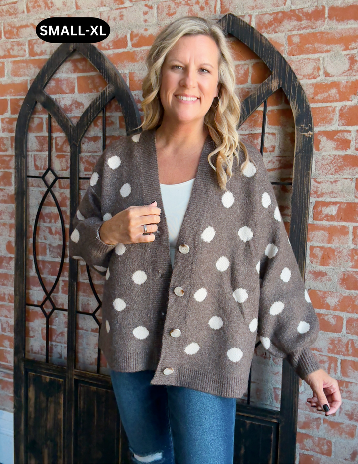 Spot On Sweater Cardigan
