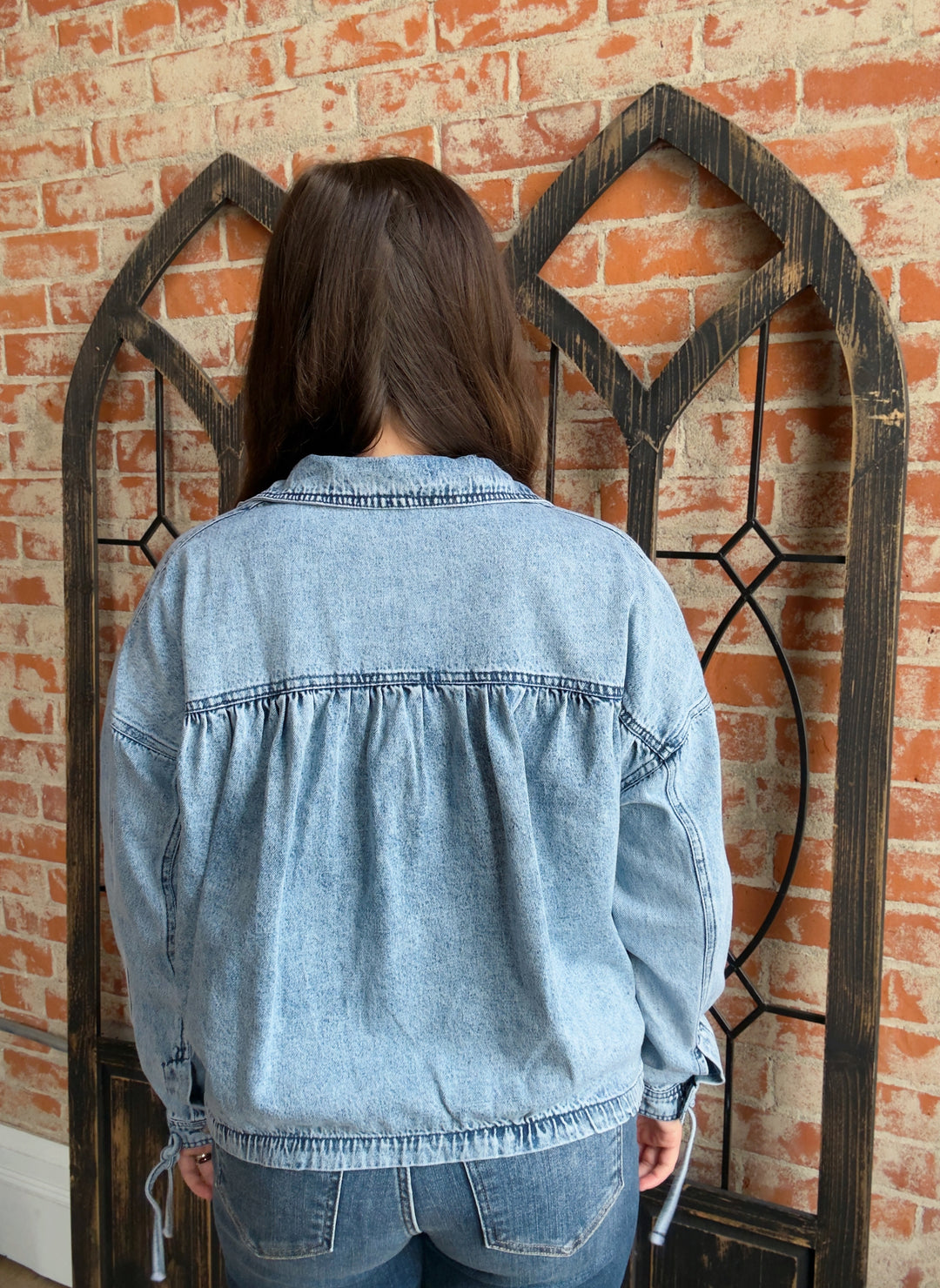 Make It Reality Bow Denim Jacket