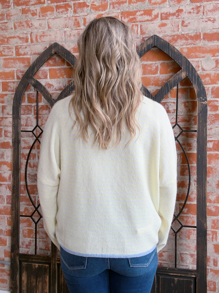 Top Of Mind Striped Sweater Cardigan- 4 Colors