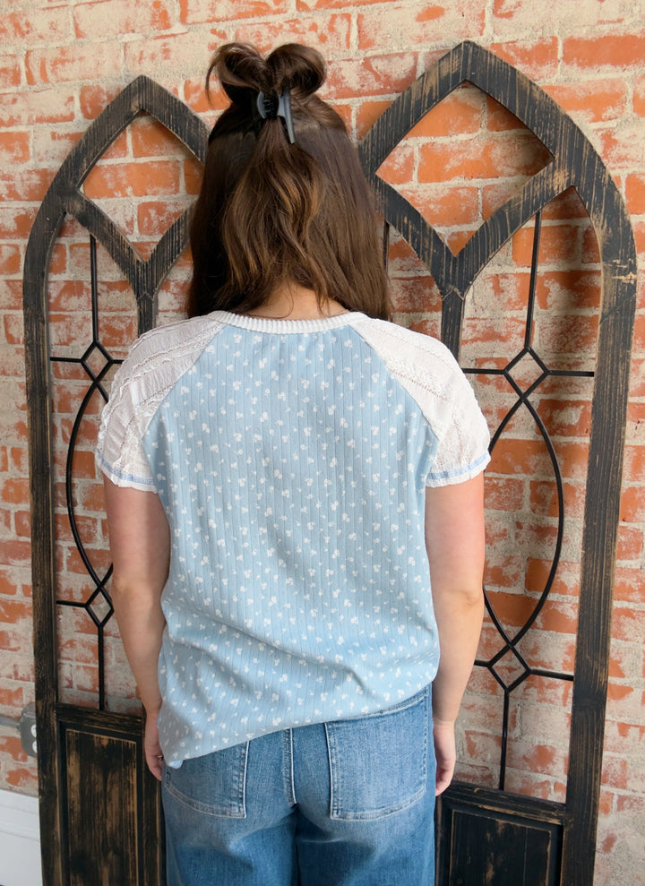 Hold My Hand Crochet Sleeve Henley