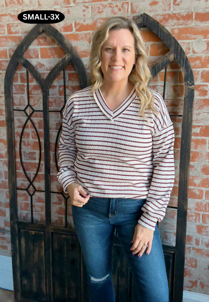 On This Night Striped Long Sleeve