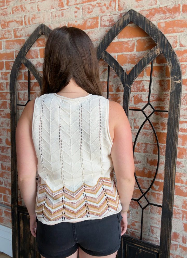 Loving Life Chevron Sweater Tank