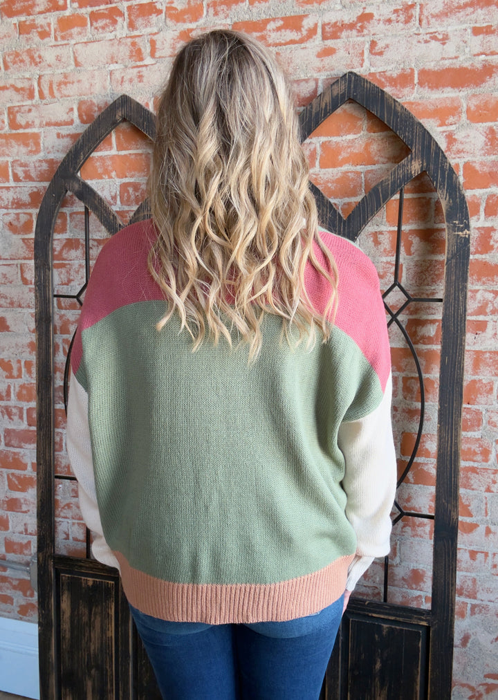Fall Trifecta Color Block Cardigan