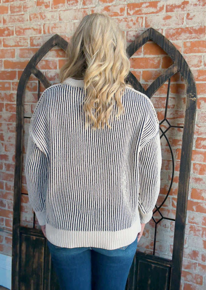 All For You 2 Tone Sweater-2 Colors