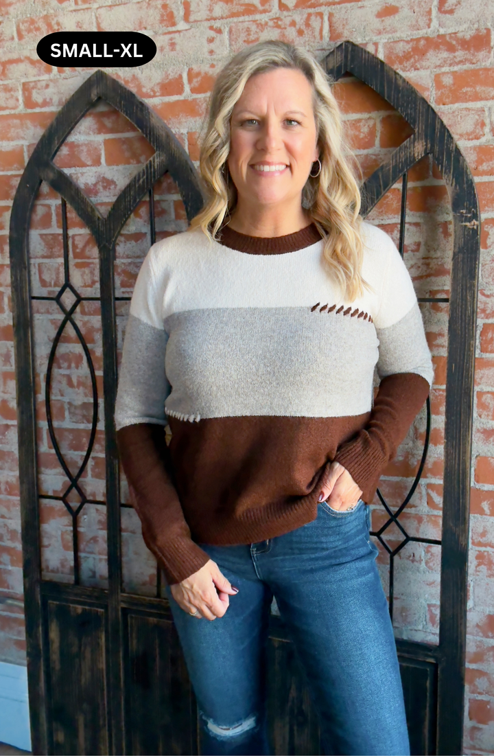 To The Limit Color Block Sweater