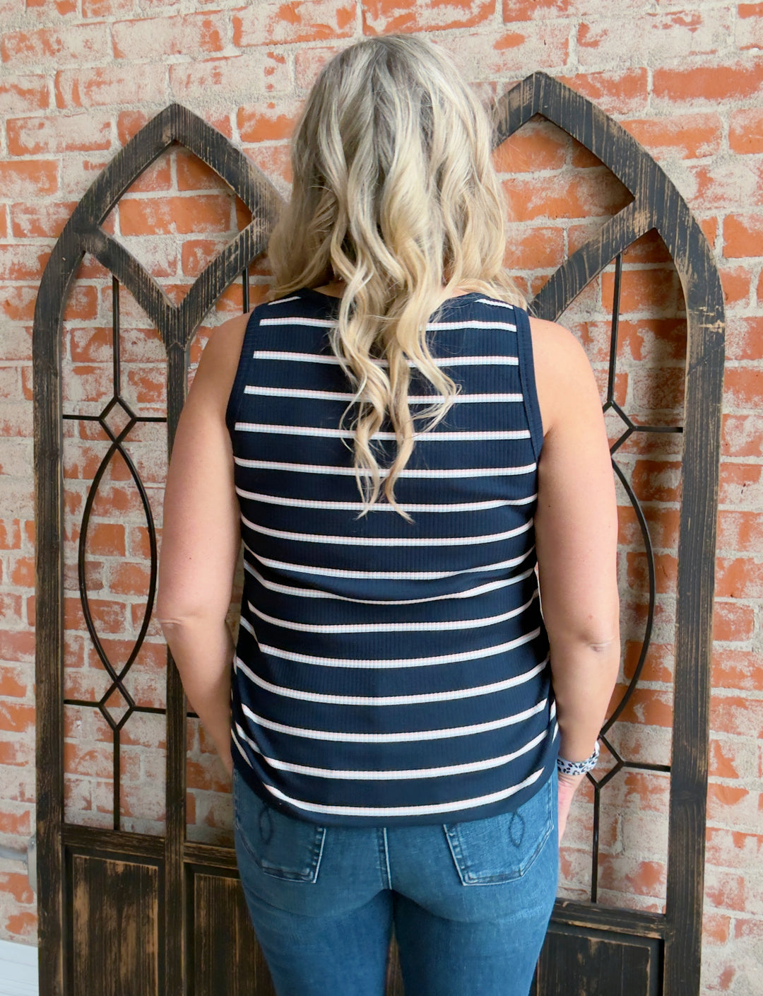 Making Up My Mind Stripe Tank