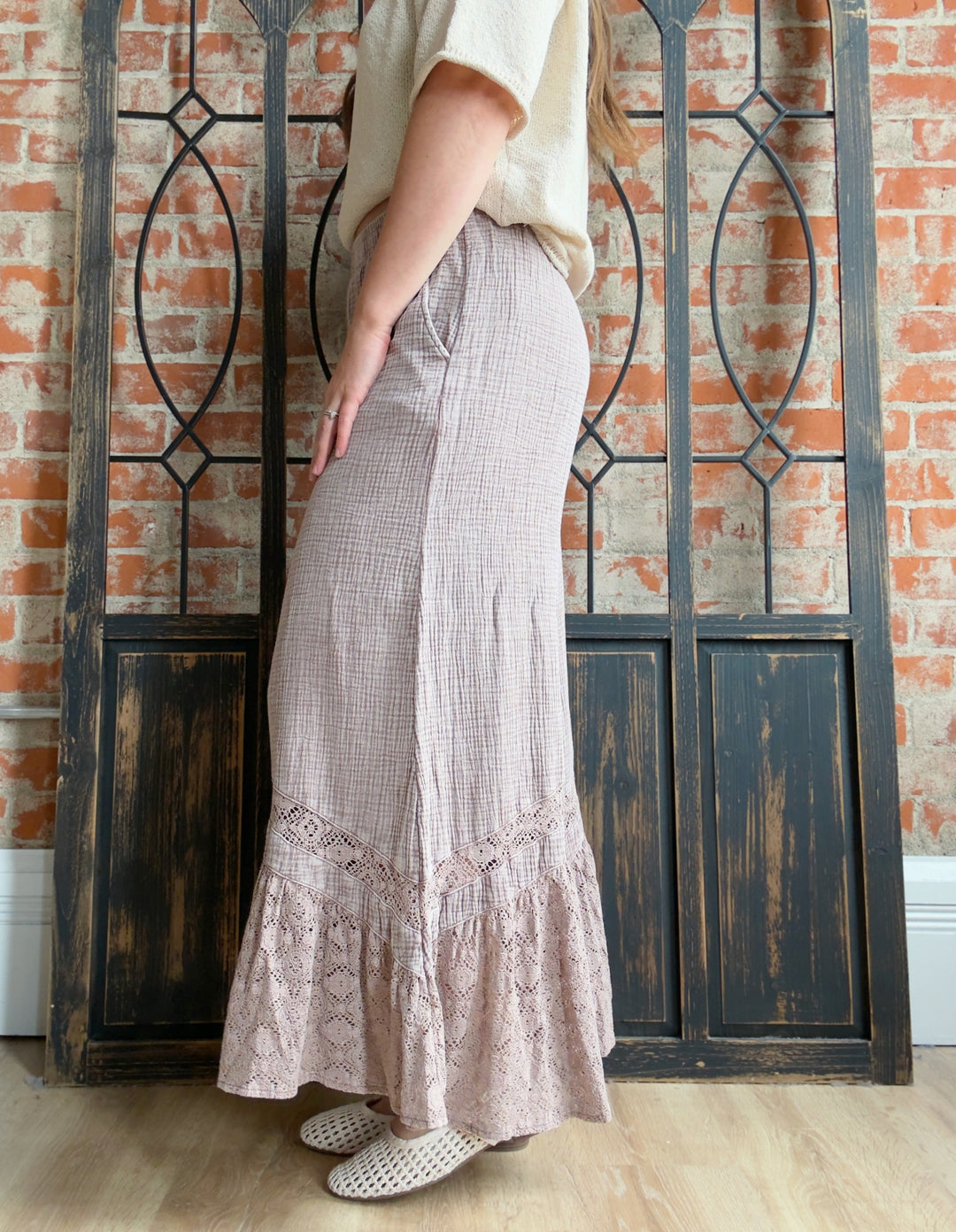 Dance the Dance Crochet Gauze Pant
