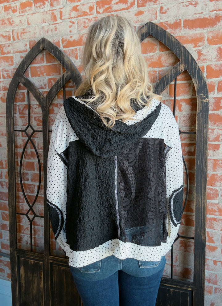 Good Vibes Crochet Jacket-Black