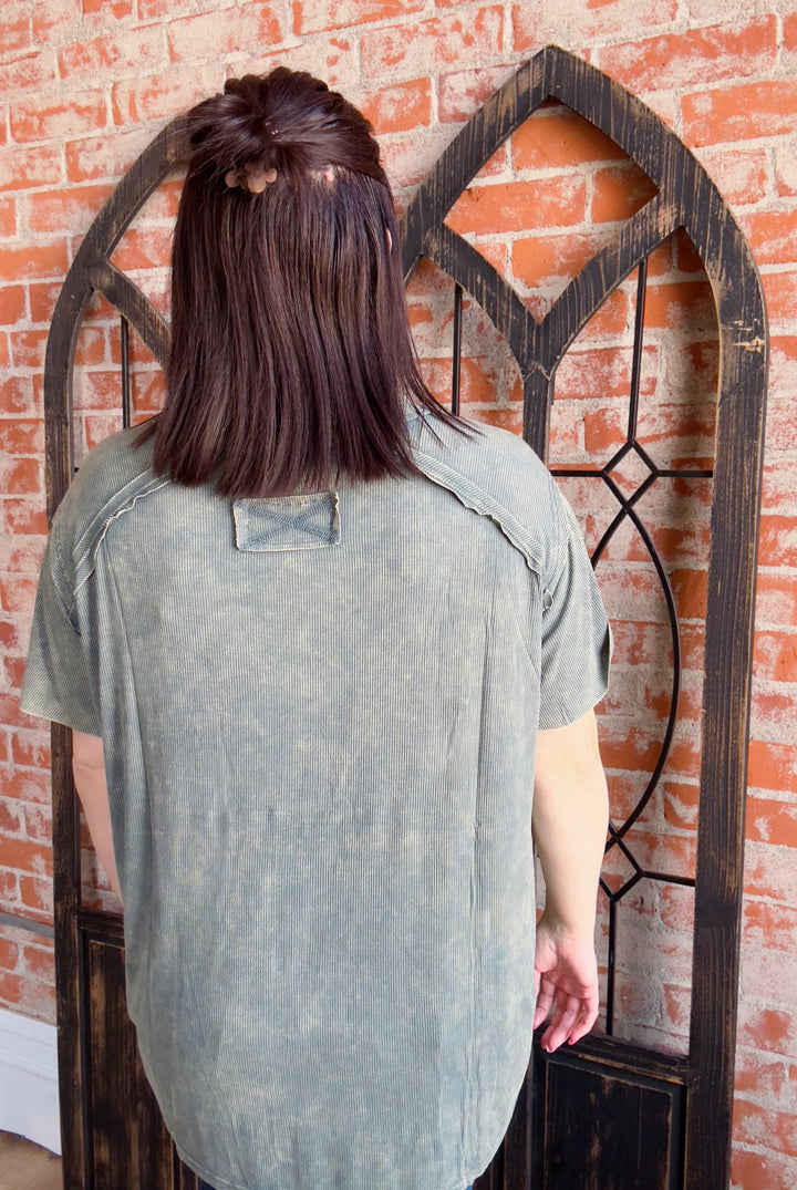 Softer Than Silk Relaxed Tee- Sage