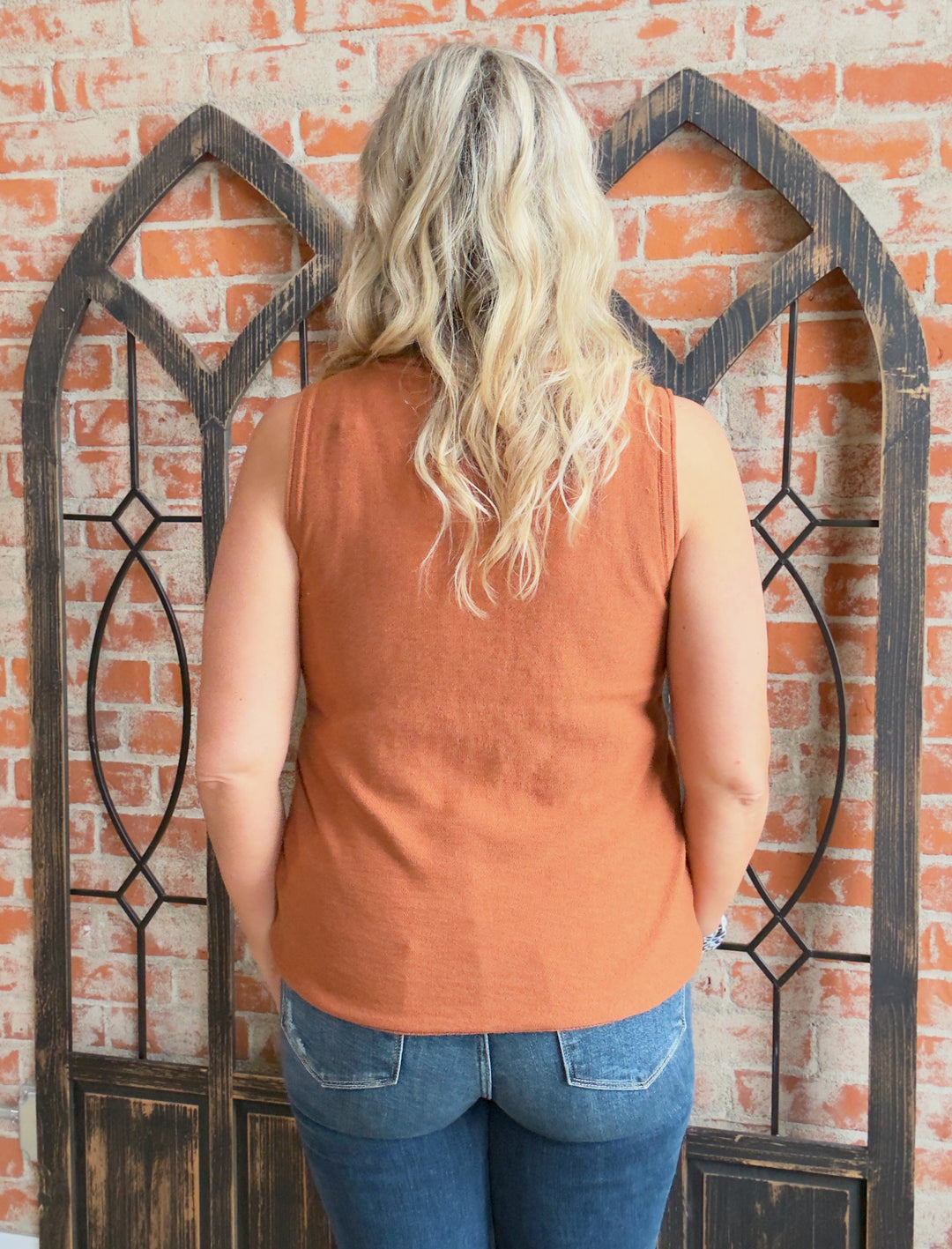 Be There Sweater Tank-Copper