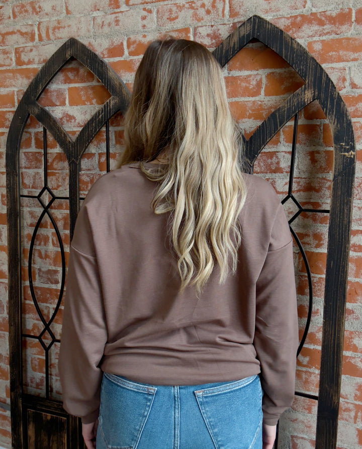 Run For Your Money Long Sleeve-Mocha