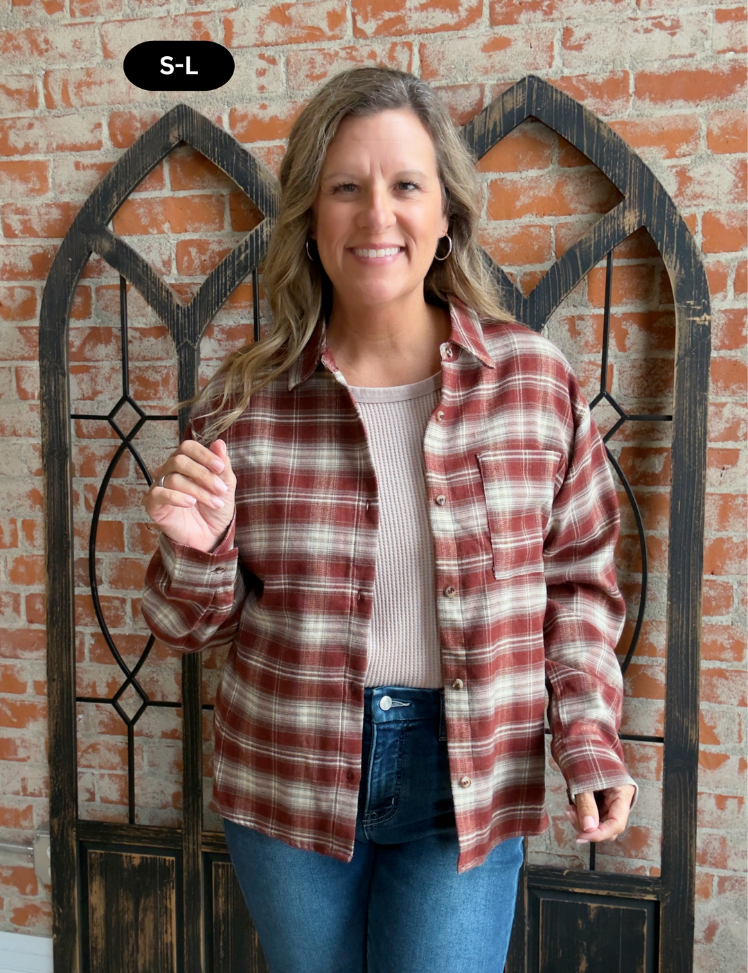 To The Patch Flannel-Brick