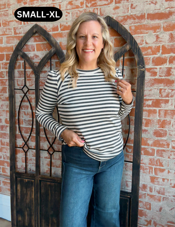 Make It Possible Striped Long Sleeve