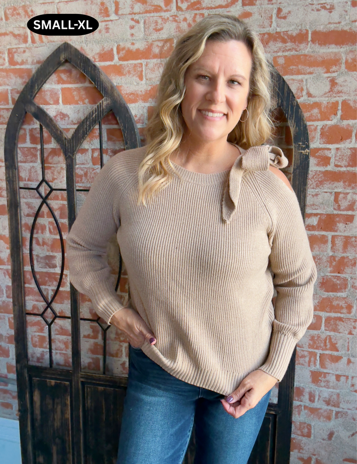 Feelin' Pretty Bow Sweater