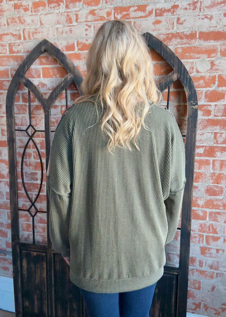 Blow Me A Kiss Floral Color Block-Olive