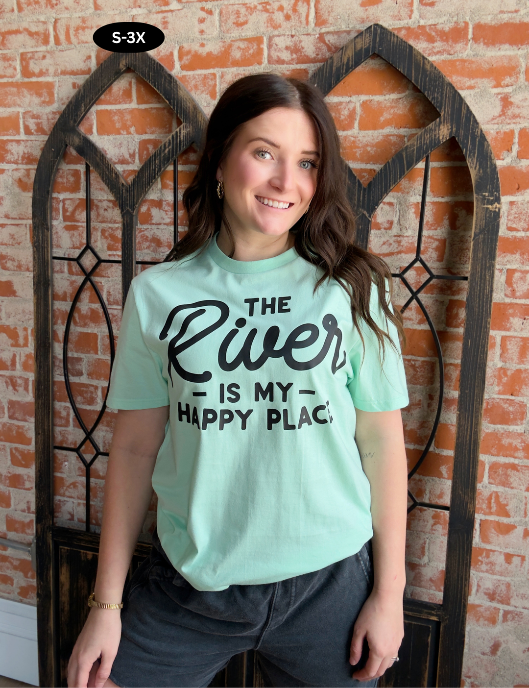 Mint The River Is My Happy Place Graphic Tee
