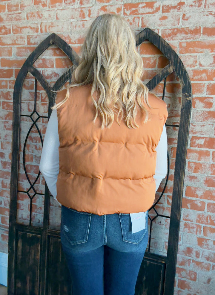 Izzy Caramel Puffer Vest