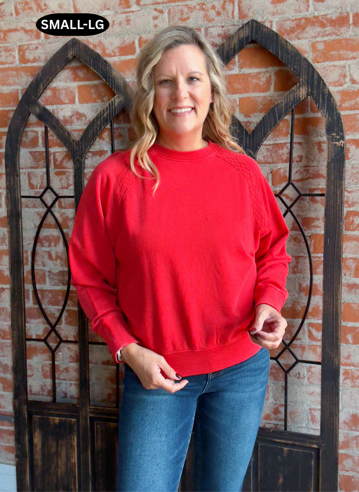 A Little Lacey Crewneck