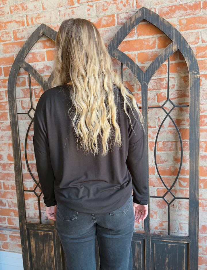Always A Favorite Long Sleeve-Black