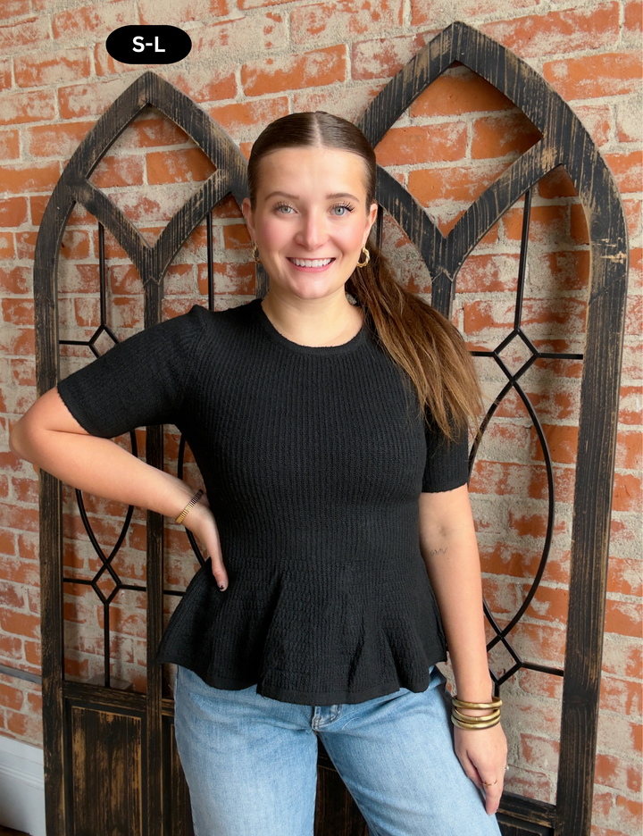 Another Promise Peplum Sweater