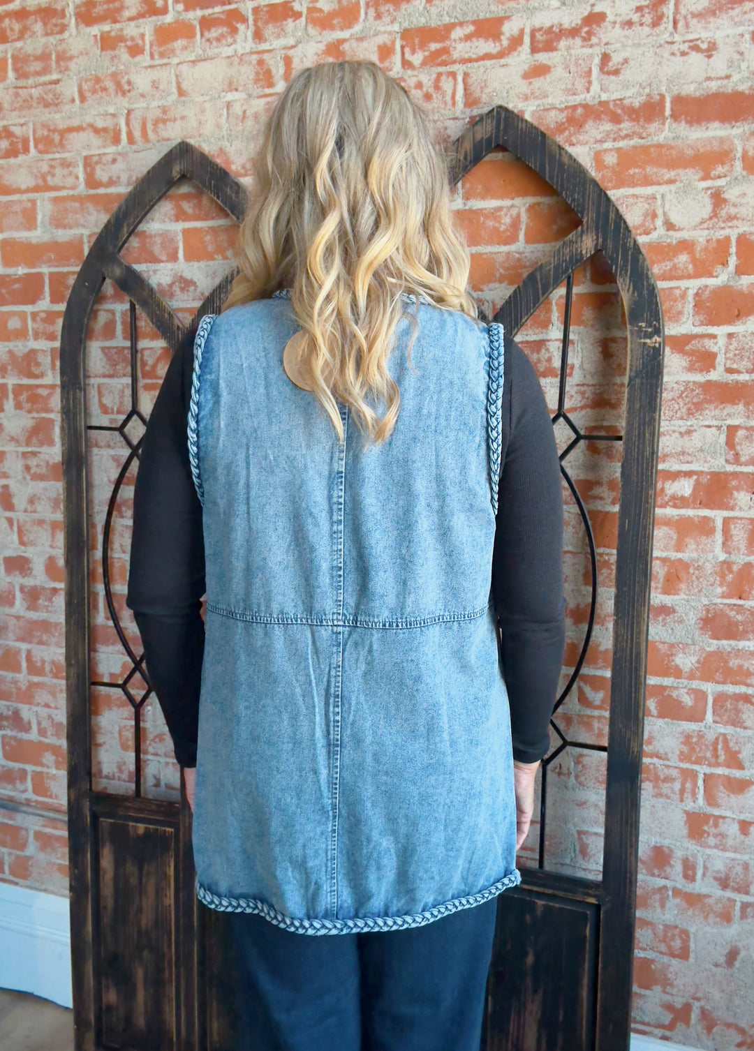 Last Chance Braided Denim Vest