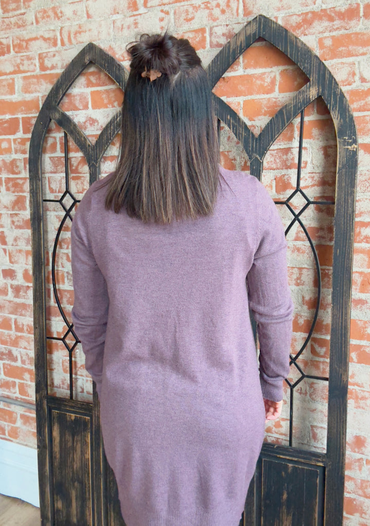 Passed The Test Cardigan-Heather Acai