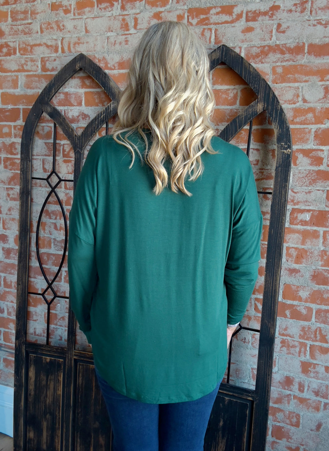 Always A Favorite Long Sleeve-Hunter Green